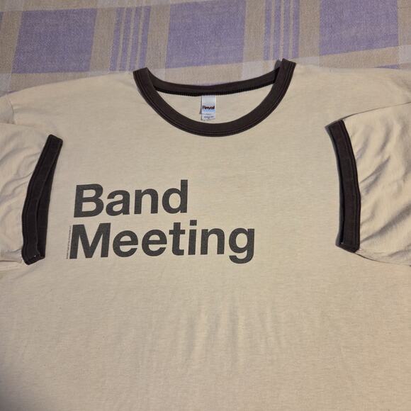 Flight of the Conchords Band Meeting 2009 Tour T Shirt USA 2000s Y2k Ringer - Picture 1 of 10